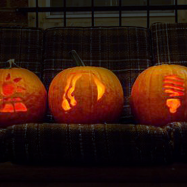 Green energy pumpkins for Halloween